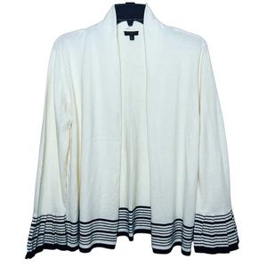 Talbots Open front pleated flounce cuffs cardigan
